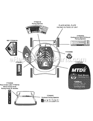 MTD 11A-08MB029 (2009) Push Walk-Behind Mower Page C Diagram