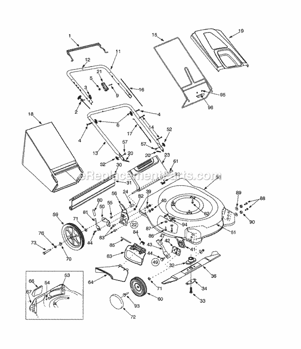 MTD 11A-544C062 (2001) Lawn Mower General_Assembly Diagram