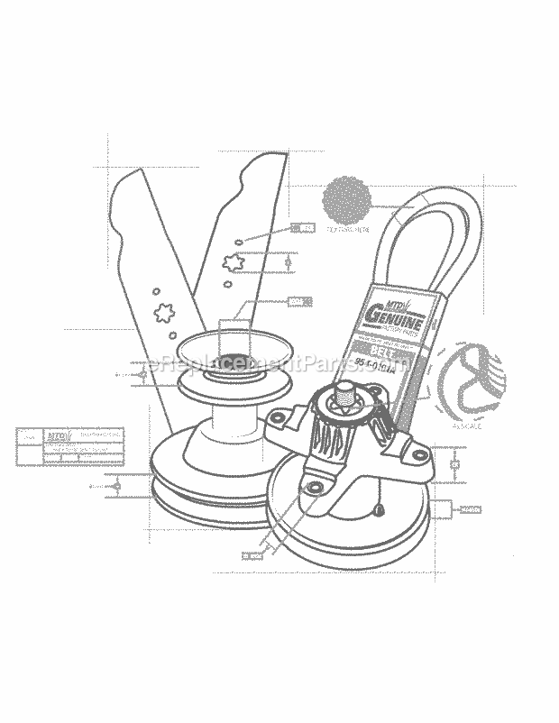 MTD 11A-A0JT706 (2013) Lawn Mower Quick_Reference Diagram