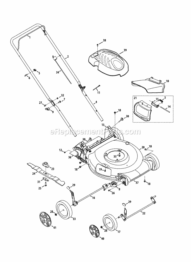 MTD 11A-A0JT706 (2013) Lawn Mower General_Assembly Diagram