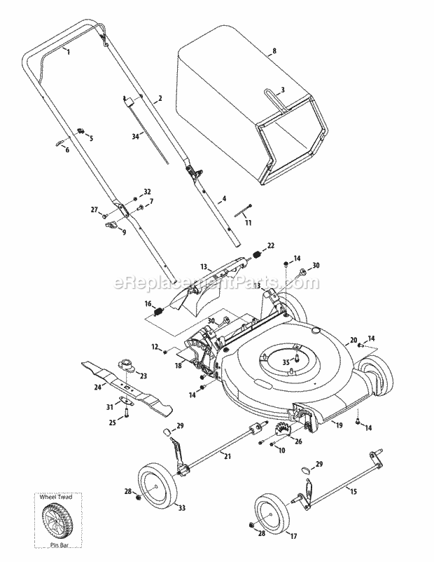 MTD 11A-A1S5706 (2014) Lawn Mower Page H Diagram