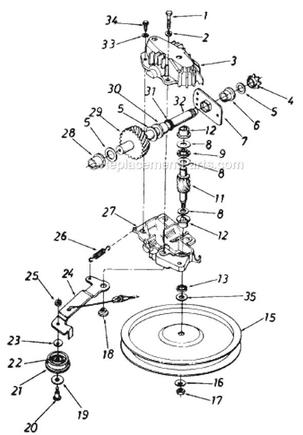 MTD 120898B (1990) Lawn Mower Page B Diagram