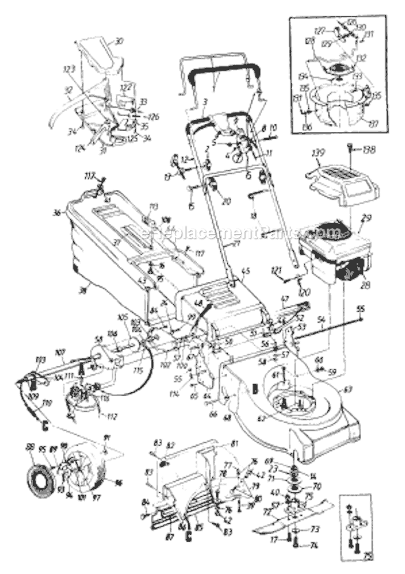 MTD 123-488F000 Lawn Mower Page B Diagram