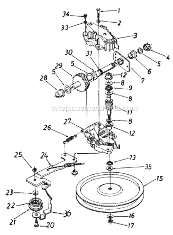 MTD 125-478C129 (1995) Lawn Mower Page C Diagram