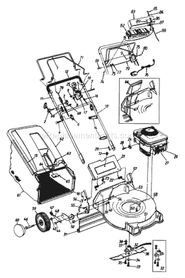MTD 126-458B033 (75749) (1996) Self-Propelled Walk-Behind Mower Page C Diagram