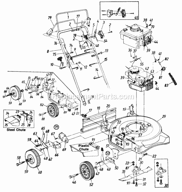 MTD 129-282R059 Lawn Mower Page B Diagram