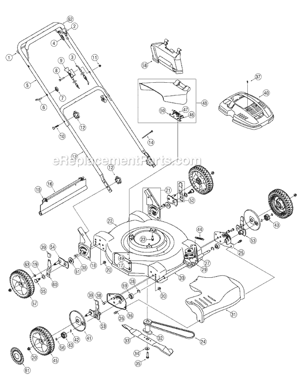 MTD Pro 12A-26MY724 (2007) Walk-Behind Mower Page B Diagram