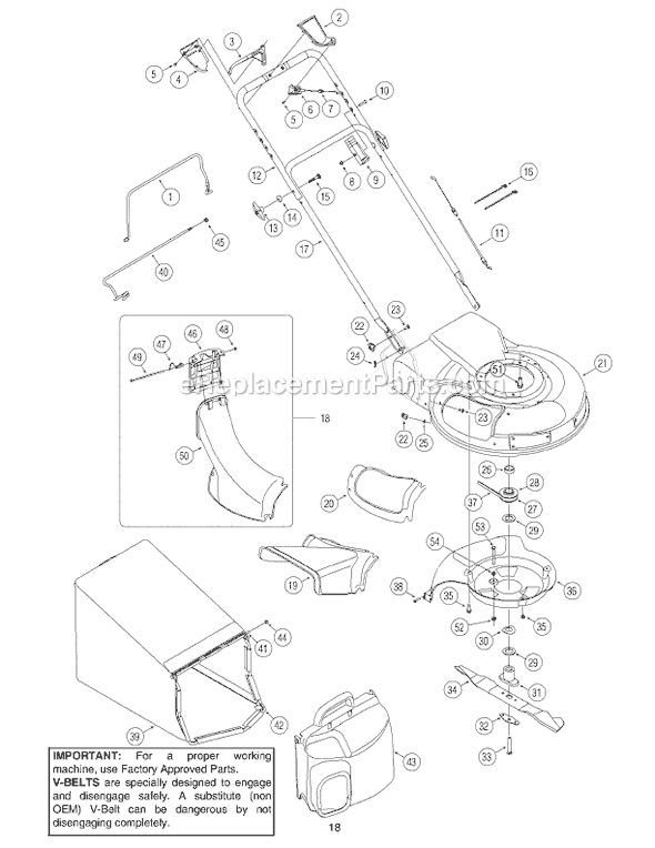 MTD Pro 12A-986Q307 (2005) Walk-Behind Mower Page B Diagram