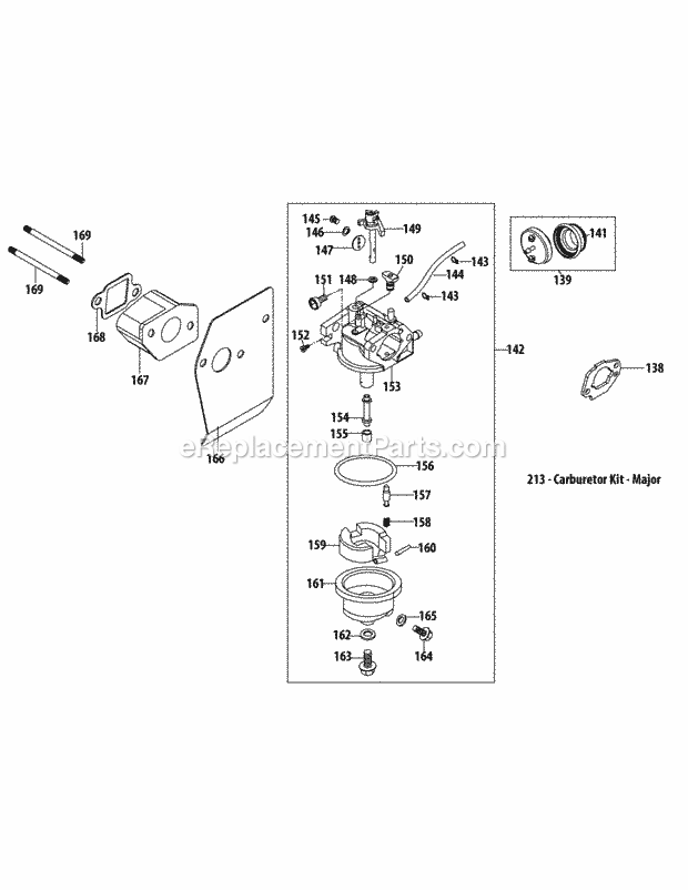 MTD 12AGB2JZ704 (2012) Lawn Mower 2P70Mu_Carburetor Diagram