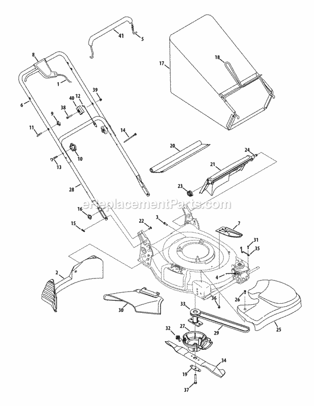 MTD 12AV56K3095 (2010) Lawn Mower General_Assembly_12Av56K Diagram