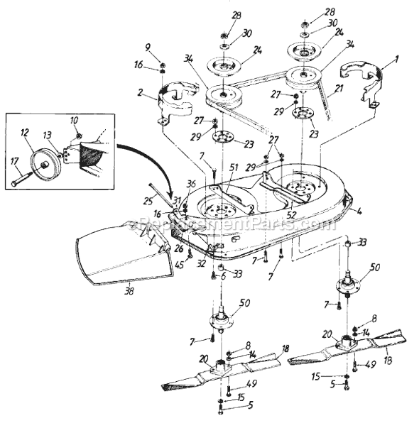 MTD 130-319D000 (1990) Lawn Tractor Page D Diagram