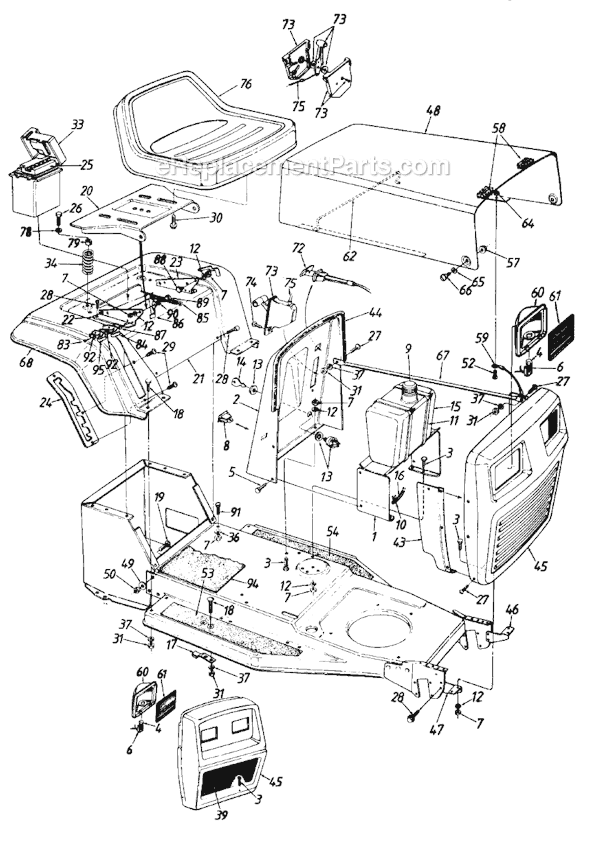 MTD 130-437-000 (Style 7) (1990) Lawn Tractor Page F Diagram