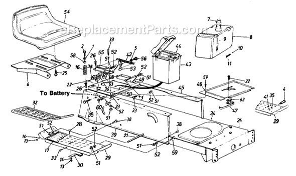 MTD 130-653-000 (1990) Lawn Tractor Page B Diagram
