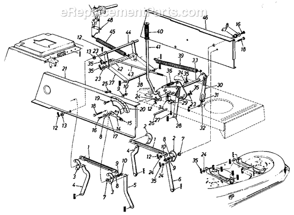MTD 130-653F000 (1990) Lawn Tractor Page E Diagram