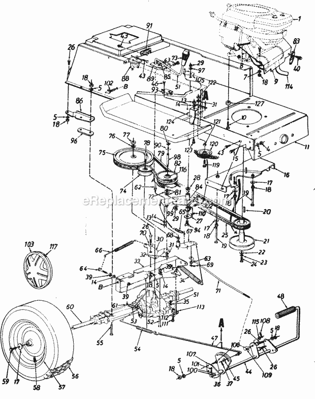 MTD 130-659G327 Lawn Tractor Page C Diagram