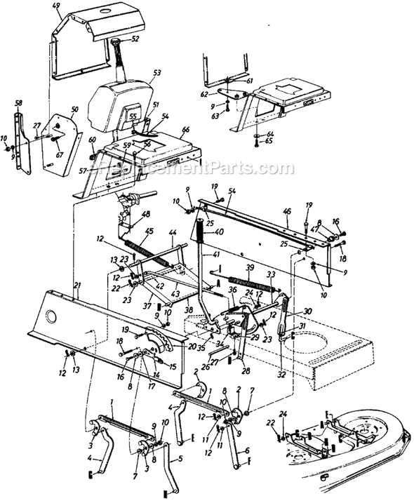 MTD 130-664-016 (1990) Lawn Tractor Page E Diagram