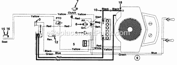 MTD 130-679G023 Lawn Tractor Page G Diagram