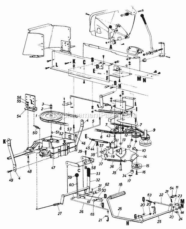 MTD 130-800H014 (1990) Lawn Tractor Page F Diagram