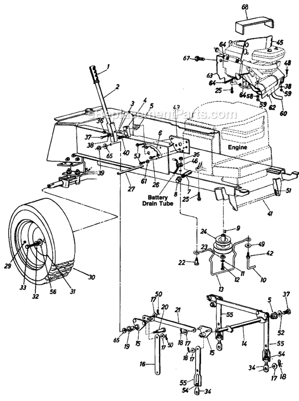 MTD 130-802H720 (1990) Lawn Tractor Page G Diagram