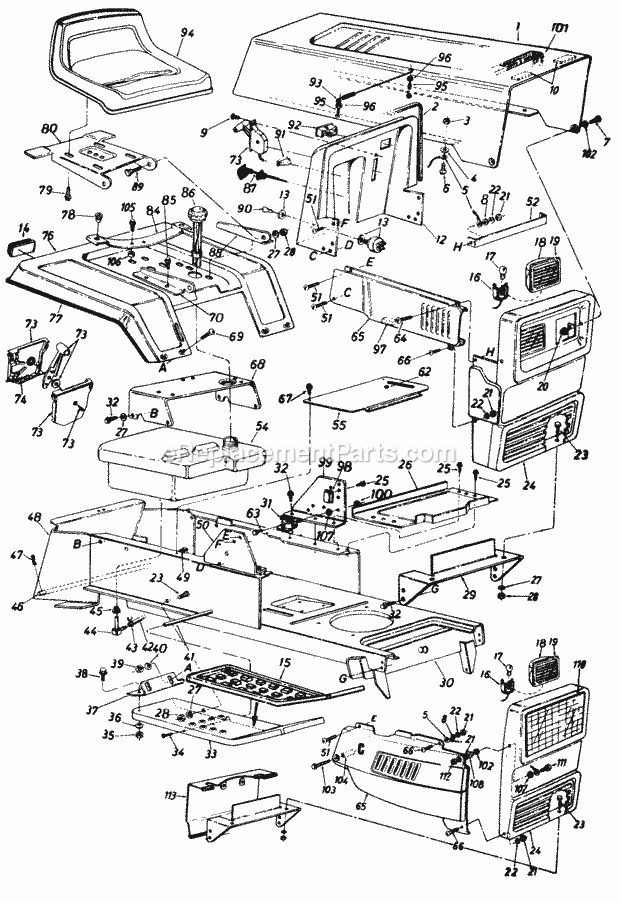 MTD 130-803H103 Lawn Tractor Parts Diagram