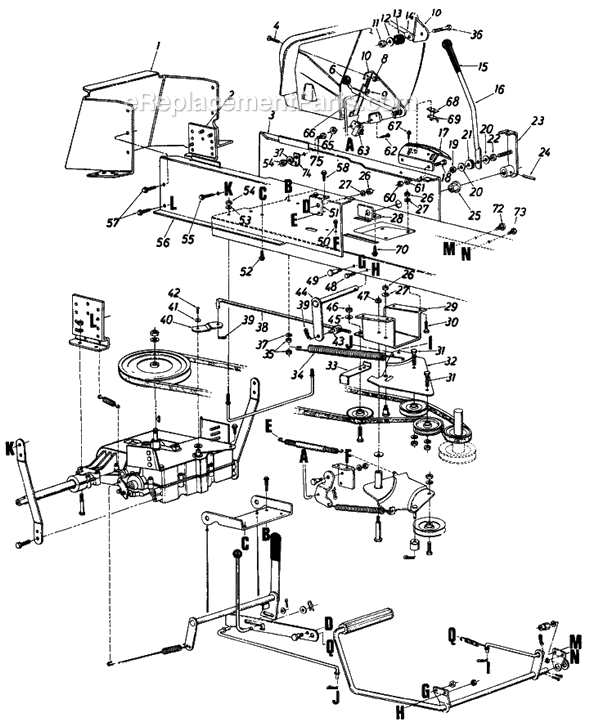 MTD 130-809-029 (1990) Lawn Tractor Page D Diagram