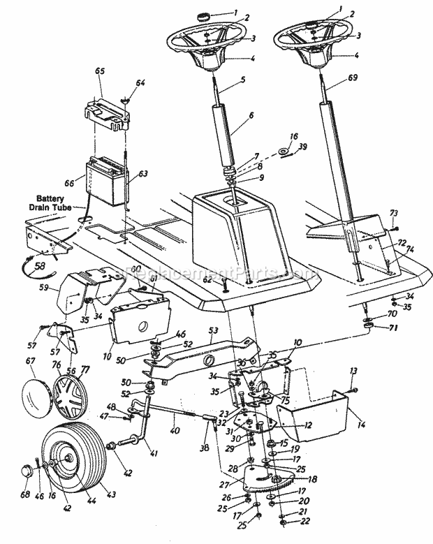 MTD 131-517-000 (1991) Lawn Mower Page D Diagram