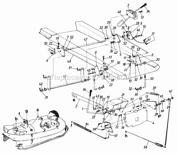 MTD 131-518-000 (1991) Lawn Mower Page F Diagram