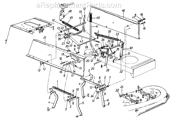 MTD 131-601-000 (1991) Lawn Tractor Page B Diagram