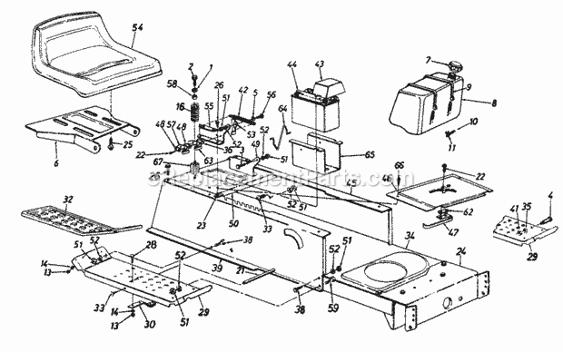 MTD 131-624-000 (1991) Lawn Tractor Page D Diagram