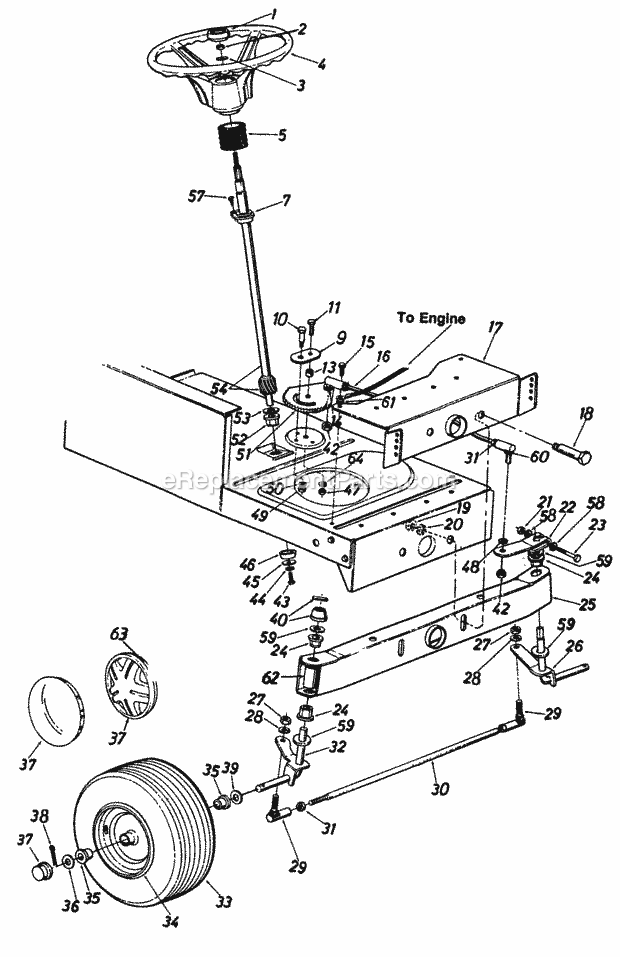 MTD 131-636-000 (1991) Lawn Tractor Page F Diagram