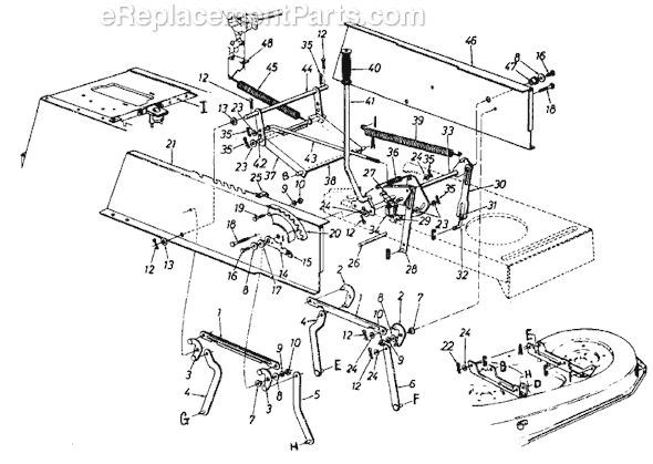 MTD 131-659F134 (Single Cylinder) (1991) Lawn Tractor Page C Diagram