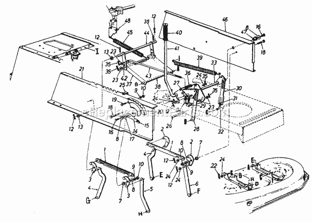 MTD 131-670G206 Lawn Tractor Page I Diagram