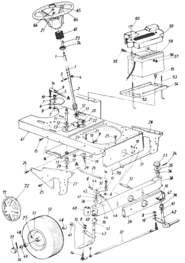 MTD 131-809H033 (72771) (1991) Lawn Tractor Page C Diagram