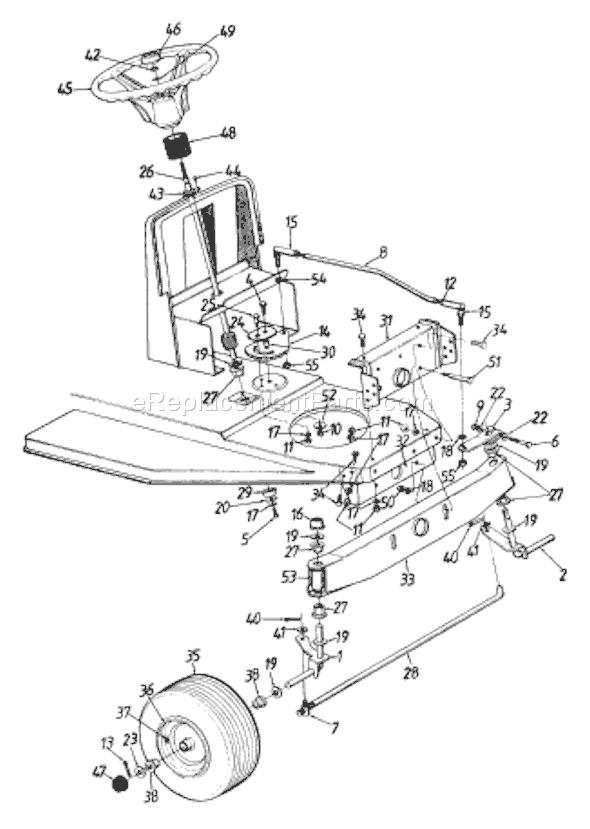 MTD 132-312D033 (73527) (1992) Lawn Tractor Page F Diagram