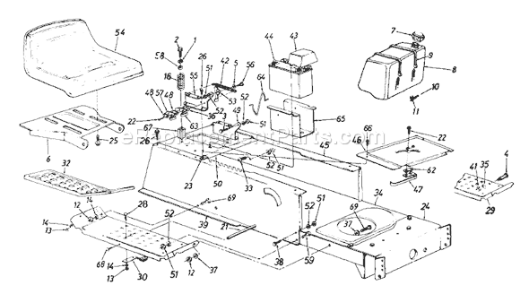 MTD 132-650F032 (1672372) (1992) Lawn Tractor Page H Diagram