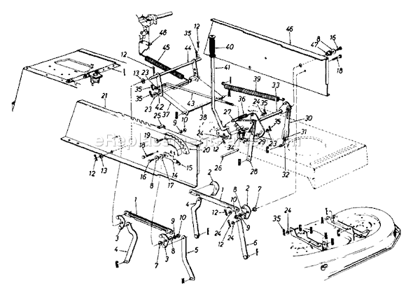 MTD 132-650G129 (485-217) (1992) Lawn Tractor Page B Diagram