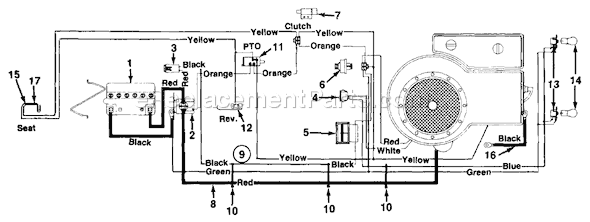 MTD 132-650G192 (1992) Lawn Tractor Page C Diagram