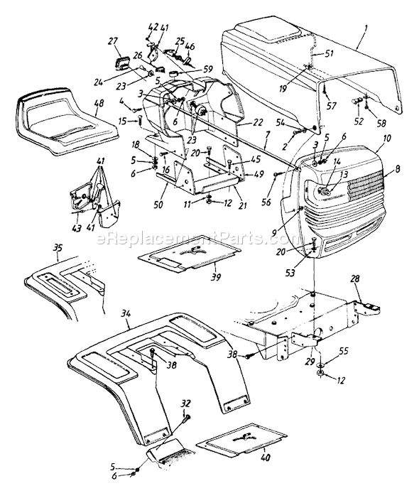 MTD 132-677G141 (1992) Lawn Tractor Page E Diagram