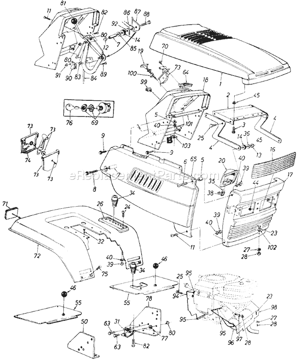 MTD 132-809H103 (1992) Lawn Tractor Page D Diagram