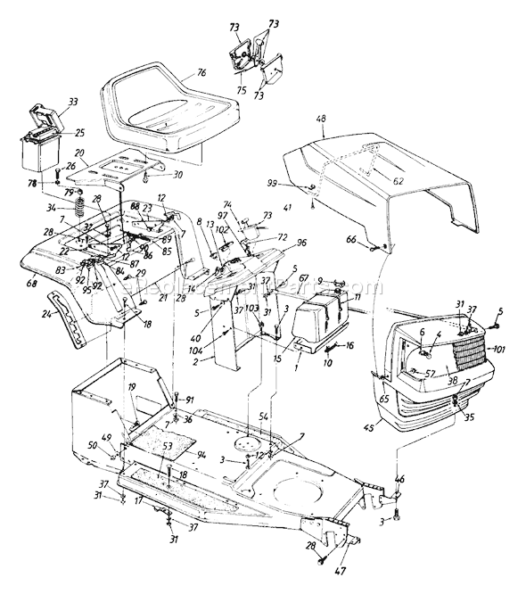 MTD 133E450F000 (1993) Lawn Tractor Page C Diagram