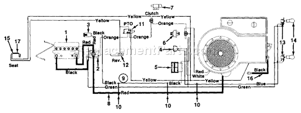 MTD 133E660F000 (1993) Lawn Tractor Page C Diagram