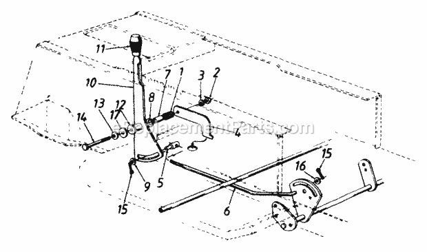 MTD 133H660F136 (1993) Lawn Tractor Shift_Lever Diagram