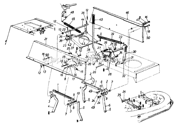 MTD 133H671F777 (1993) Lawn Tractor Page B Diagram