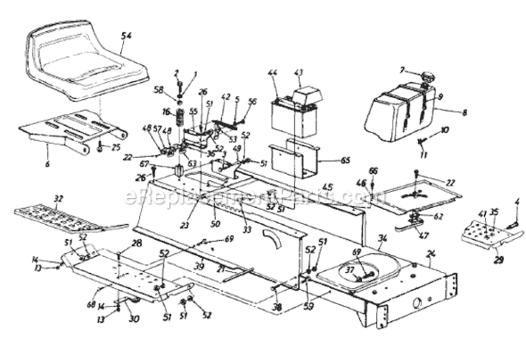 MTD 133H671F777 (1993) Lawn Tractor Page G Diagram