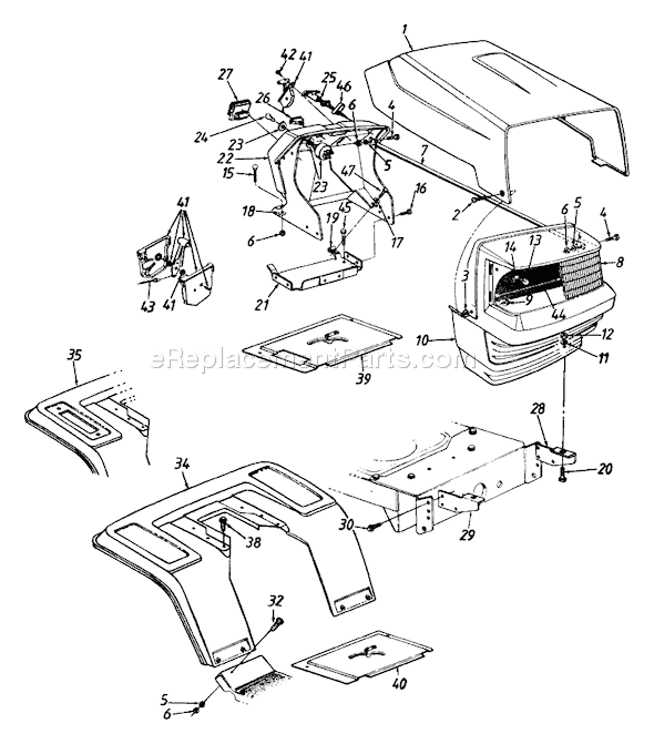 MTD 133I660F009 (765309) (1993) Lawn Tractor Page F Diagram