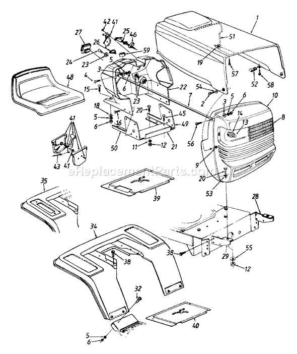 MTD 133K677F141 (1993) Lawn Tractor Page F Diagram