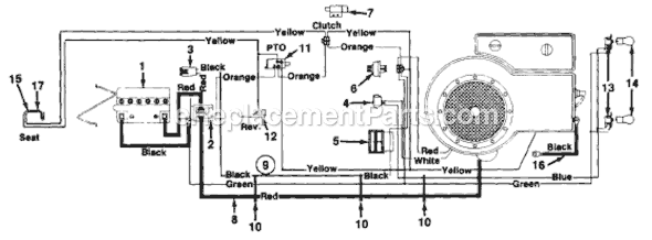 MTD 133K679G054 (1993) Lawn Tractor Page C Diagram