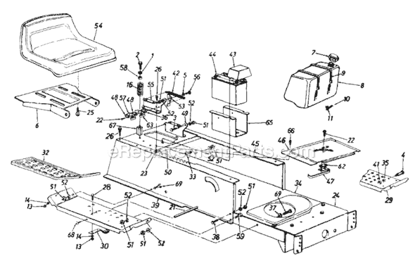 MTD 133K679G009 (1993) Lawn Tractor Page G Diagram