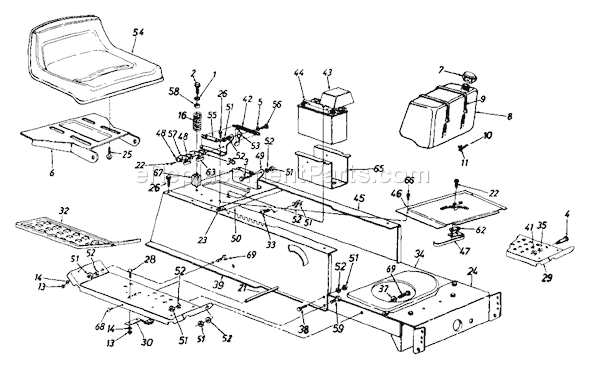 MTD 133L660F352 (1993) Lawn Tractor Page G Diagram