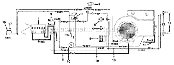 MTD 133L660G702 (1250679) (1993) Lawn Tractor Page C Diagram